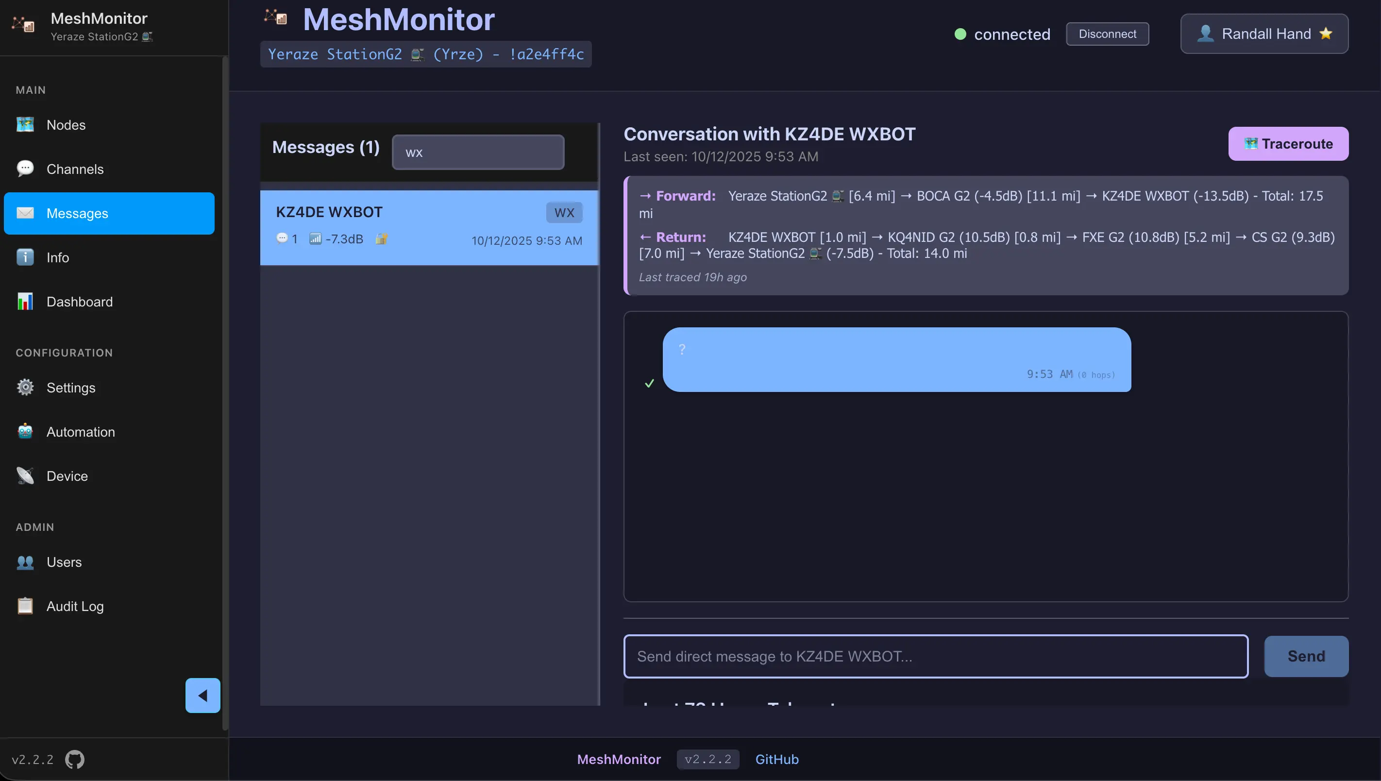 MeshMonitor 消息视图:多频道历史与搜索过滤